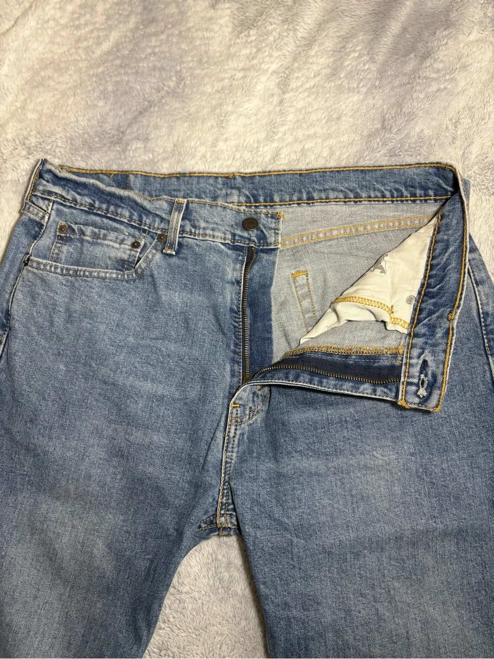 Levi's 505 Straight Leg Light Blue Denim Jeans